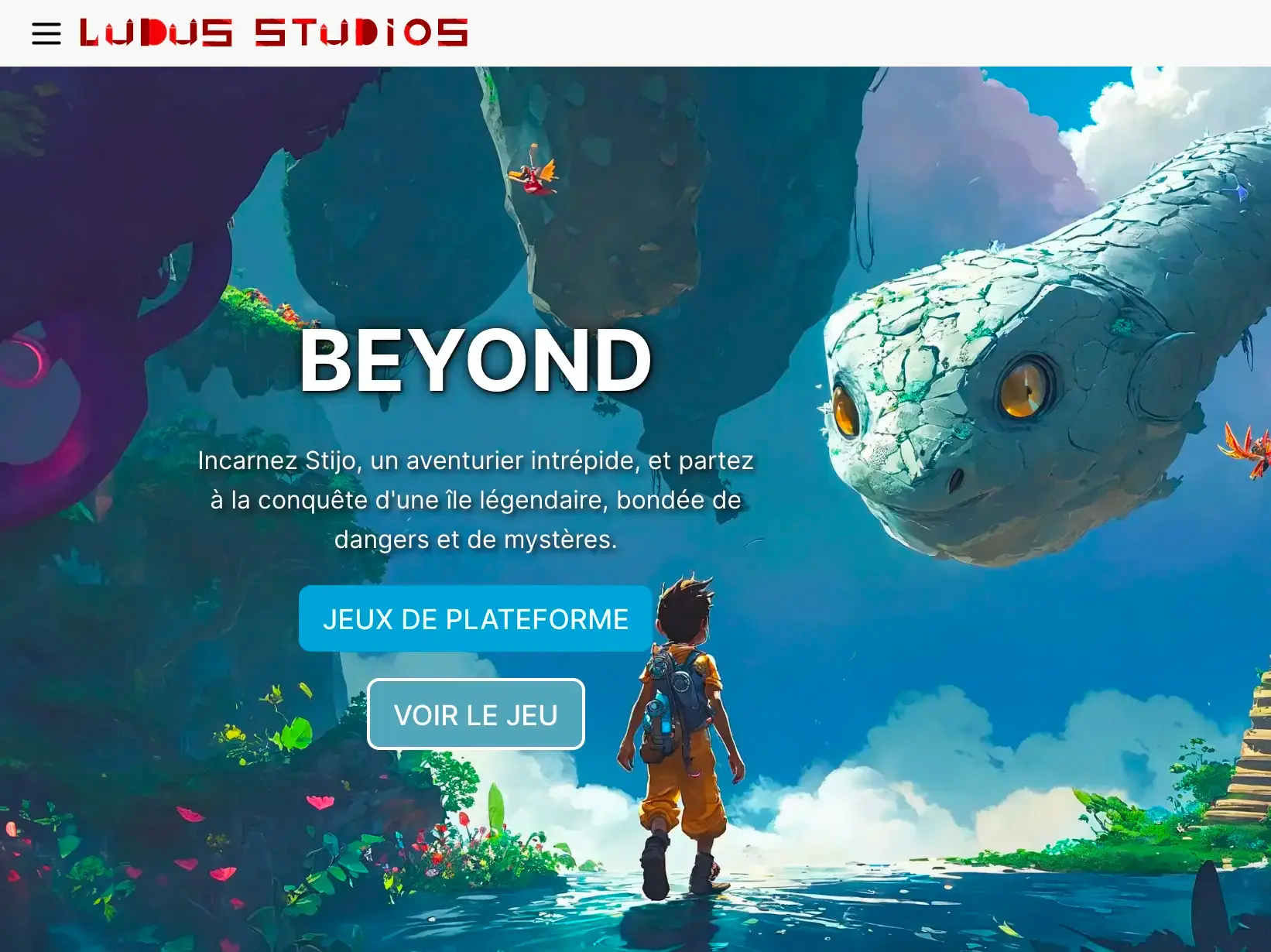 Ludus Studios, site vitrine projet pour une entreprise de jeux-vidéos